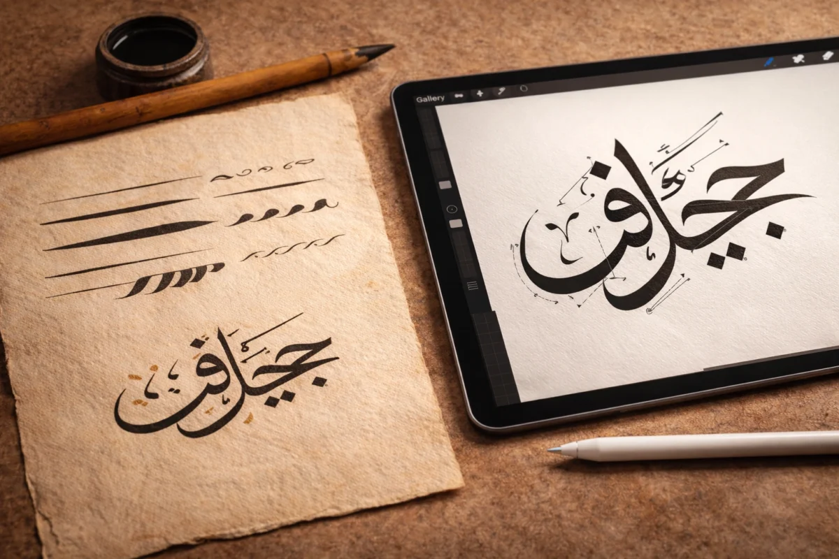 Métier calligraphe, formation, outils, création, portfolio, art, numérique.