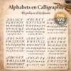 alphabet CALLIGRAPHIE police ecriture font