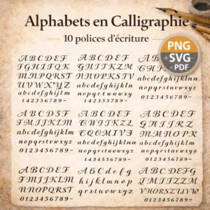 alphabet CALLIGRAPHIE police ecriture font