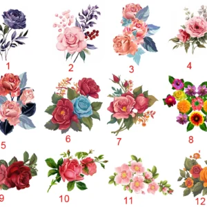 cadre personnalisé calligraphie prenom arabe fleurs