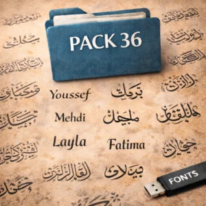 Pack de 36 polices d'écriture Calligraphie